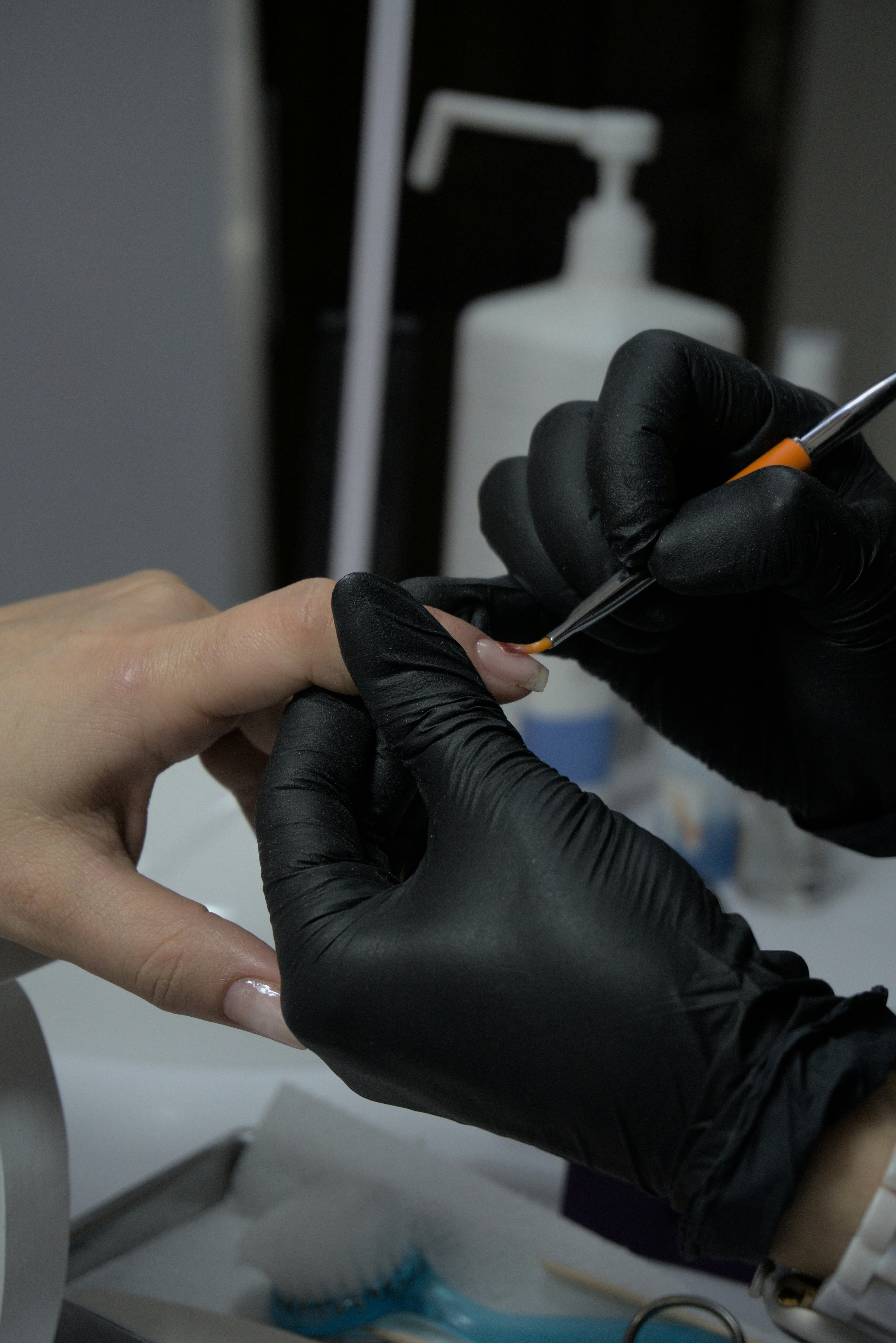 Close-up of a pedicure