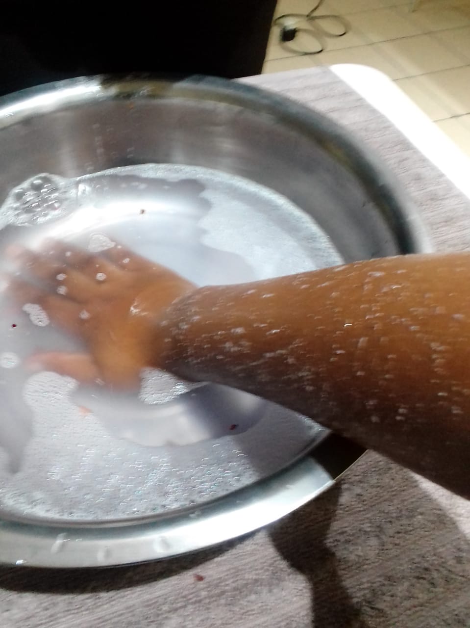 Professional manicure session